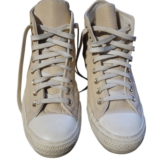 Converse Chuck Taylor All Star Leather High-Top 8.5 Light Dune - Picture 2 of 10